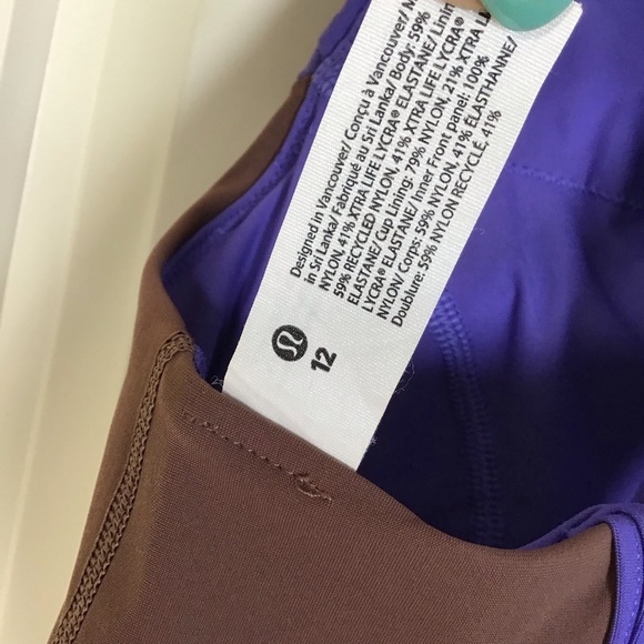 Lululemon Hike to Swim Bra in Charged Indigo/ Dark Oxide Size 12. - Picture 4 of 5